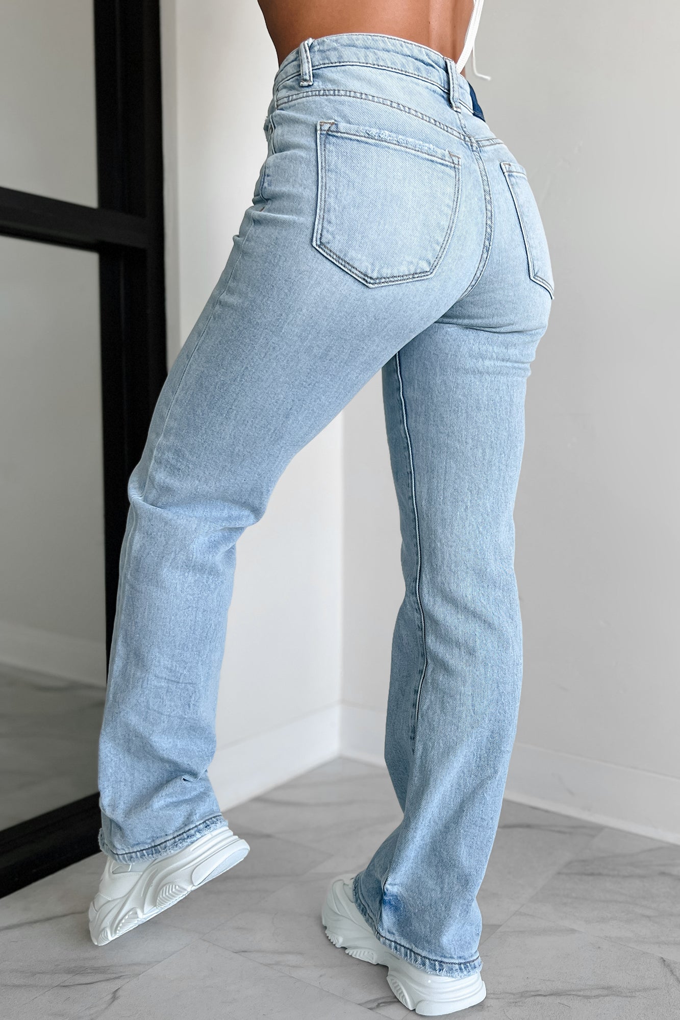 Essex High Rise 90's Flare Vervet Jeans (Light) - NanaMacs