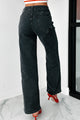 Tyelee NanaMacs Original Non-Distressed Wide Leg Jeans (Washed Black)