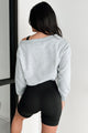 Breezy Bubble One Shoulder Sweatshirt (Grey Heather)