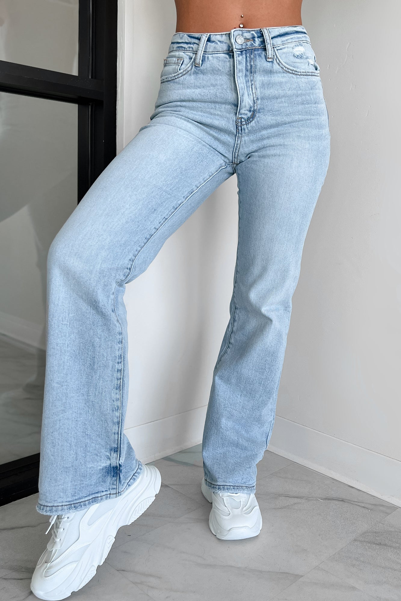 Essex High Rise 90's Flare Vervet Jeans (Light) - NanaMacs