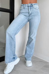 Essex High Rise 90's Flare Vervet Jeans (Light) - NanaMacs