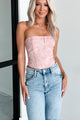 My Cowgirl Era Faux Leather Crop Top (Blush) - NanaMacs