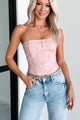 My Cowgirl Era Faux Leather Crop Top (Blush) - NanaMacs