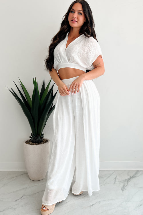 Dream Pants Wide Leg Cropped Pull-On, Wild Daisy, 25