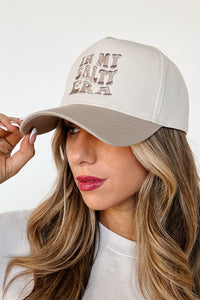 "In My Salty Era" Embroidered Baseball Cap (Beige) - NanaMacs