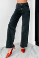 Tyelee NanaMacs Original Non-Distressed Wide Leg Jeans (Washed Black)