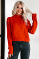 Change Is Beautiful Mock Neck Sweater (Red) - NanaMacs