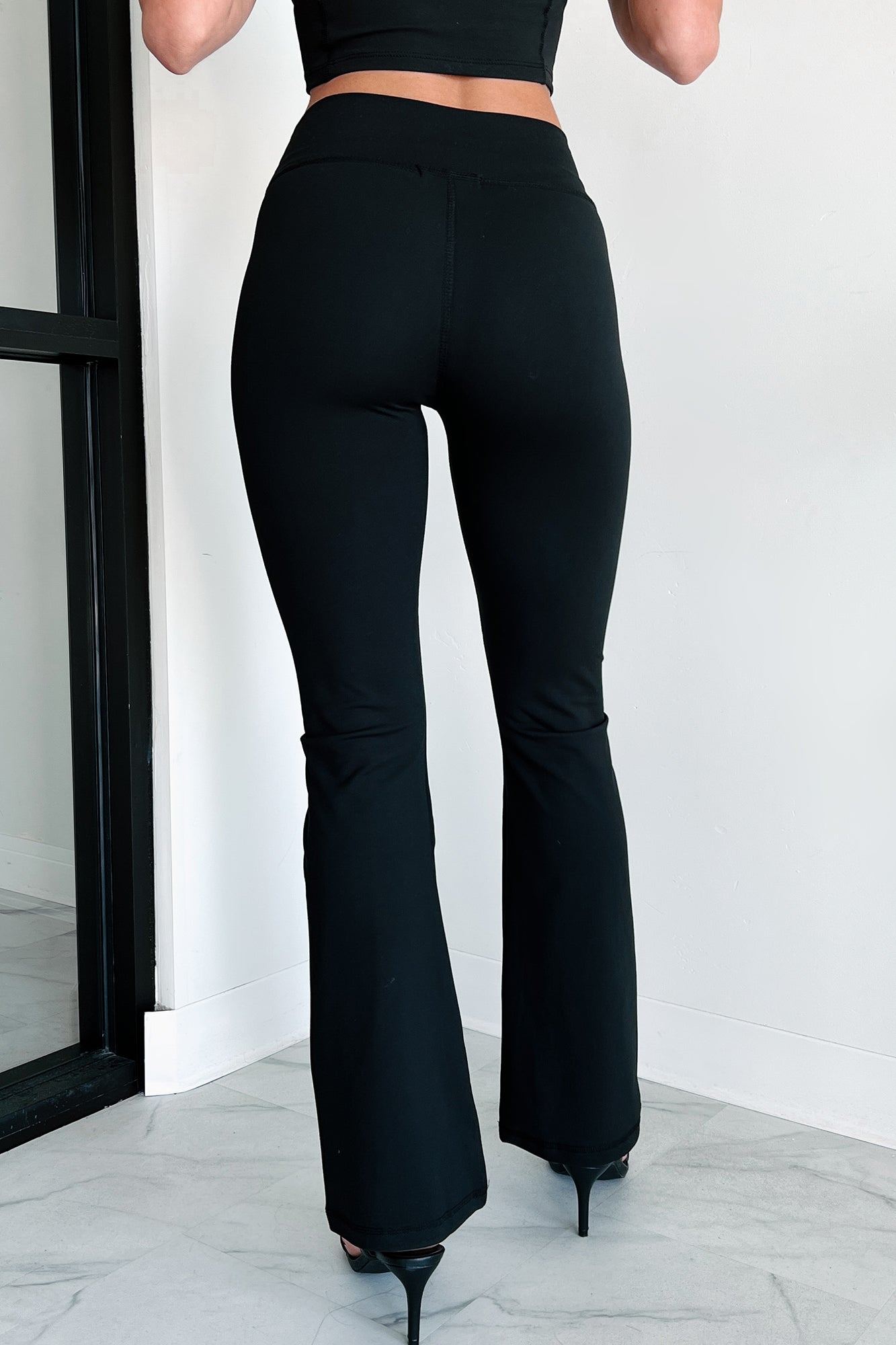 Thrill Of Victory Flare Leggings (Black) - NanaMacs