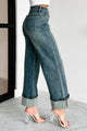 Aiden Special A High Rise Dirty Wash Wide Leg Jeans (Dark) - NanaMacs