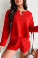 Begging For A Break Sweater Knit Lounge Set (Red) - NanaMacs