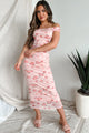 Lovely Vibes Floral Mesh Two-Piece Skirt Set (Rose) - NanaMacs