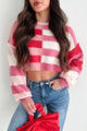 I Chose You Colorblock Crop Sweater (Red/Multi) - NanaMacs