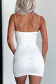 Conquer The Night Rhinestone Embellished Bodycon Dress (White) - NanaMacs