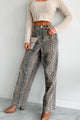 Jungle Roots High Waist Animal Print Jeans (Tan/Charcoal) - NanaMacs