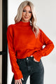 Change Is Beautiful Mock Neck Sweater (Red) - NanaMacs