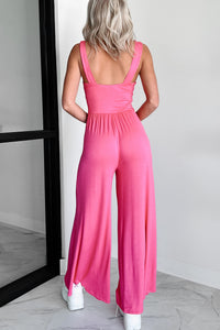 DOORBUSTER Sonoma Sway Twist-Front Jumpsuit (Light Fuchsia) - NanaMacs