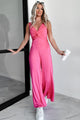 Sonoma Sway Twist-Front Jumpsuit (Light Fuchsia) - NanaMacs