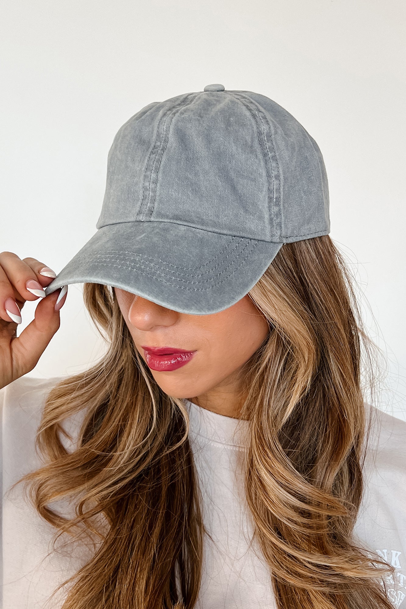 Don't Be Suspicious Mineral Wash Baseball Cap (Grey) - NanaMacs