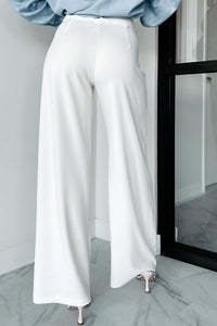 Working Together Wide Leg Pants (Off White) - NanaMacs