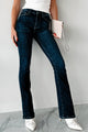 Aubrielle High Rise Boot Cut Kancan Jeans (Dark) - NanaMacs