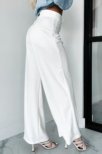 Working Together Wide Leg Pants (Off White) - NanaMacs