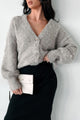 Keeping You For Myself Fuzzy Sweater Cardigan (Mocha) - NanaMacs