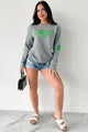 "LUCKY MAMA" Graphic Sweatshirt (Grey) - NanaMacs