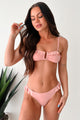 Lotus Garden Ruffle Two Piece Bikini Set (Sand Pink) - NanaMacs