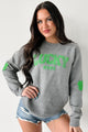 "LUCKY MAMA" Graphic Sweatshirt (Grey) - NanaMacs