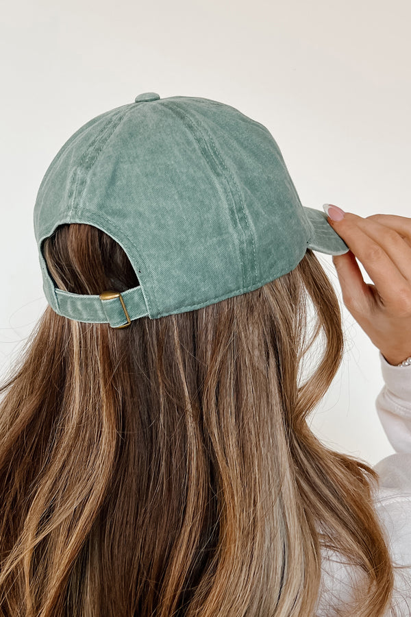 Don't Be Suspicious Mineral Wash Baseball Cap (Sage)