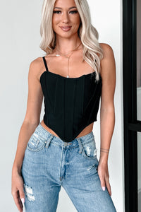 Life Of Thrills Corset Top (Black) - NanaMacs