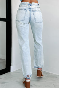 Bennett High Rise Distressed 90's Boyfriend Kancan Jeans (Light Acid) - NanaMacs