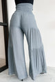 That Time Of Year Tiered Flowy Pants (Gray) - NanaMacs