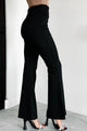 Toning It Down Flared Dress Pants (Black) - NanaMacs