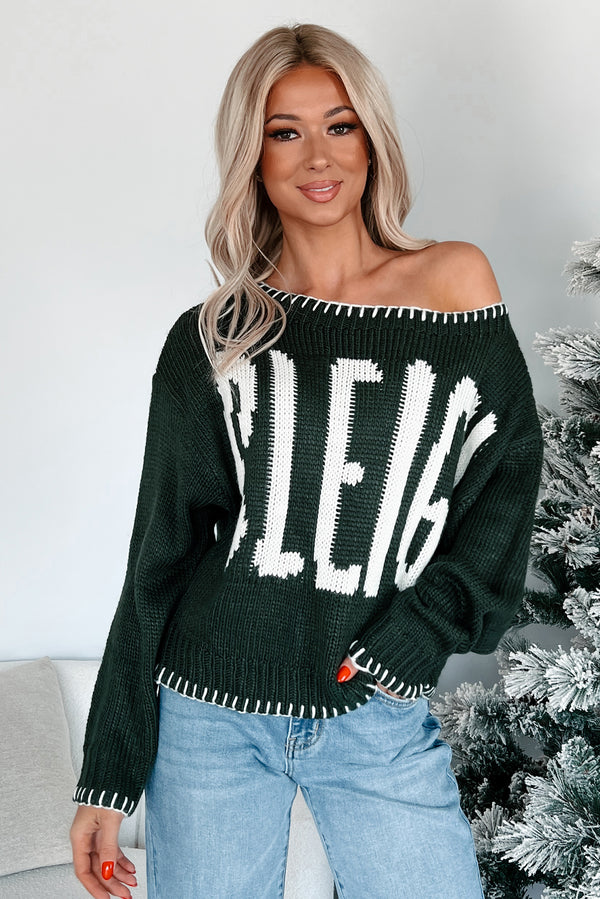 Sleigh-In It Holiday Sweater (Dark Green) - NanaMacs