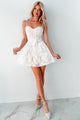 Whimsical Wishes Lace Mini Dress (Ivory) - NanaMacs