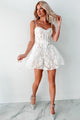 Whimsical Wishes Lace Mini Dress (Ivory) - NanaMacs