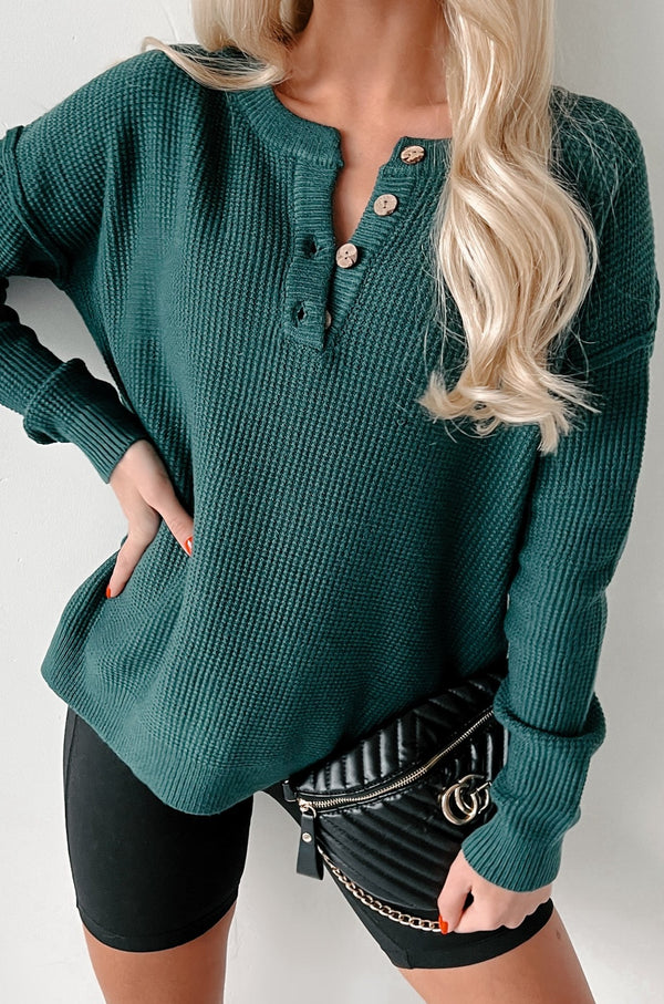 Joni Henley Sweater (Hunter) - NanaMacs