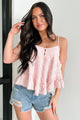 The Power Of Pretty Textured Babydoll Tank (Pink) - NanaMacs