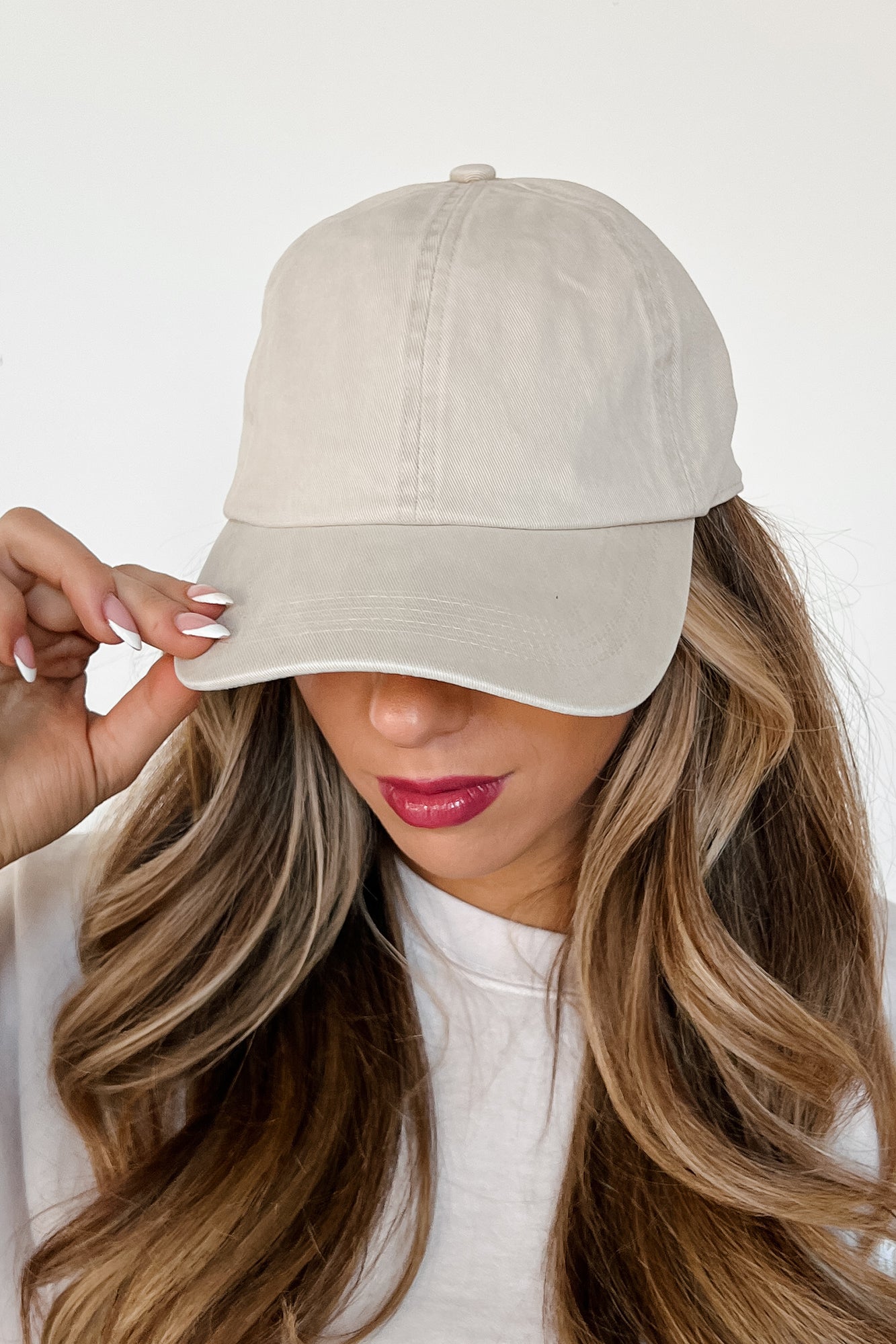 Consistently Casual Solid Baseball Cap (Stone) - NanaMacs