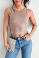 Have It Both Ways Metallic Tank Top (Chocolate Mousse) - NanaMacs