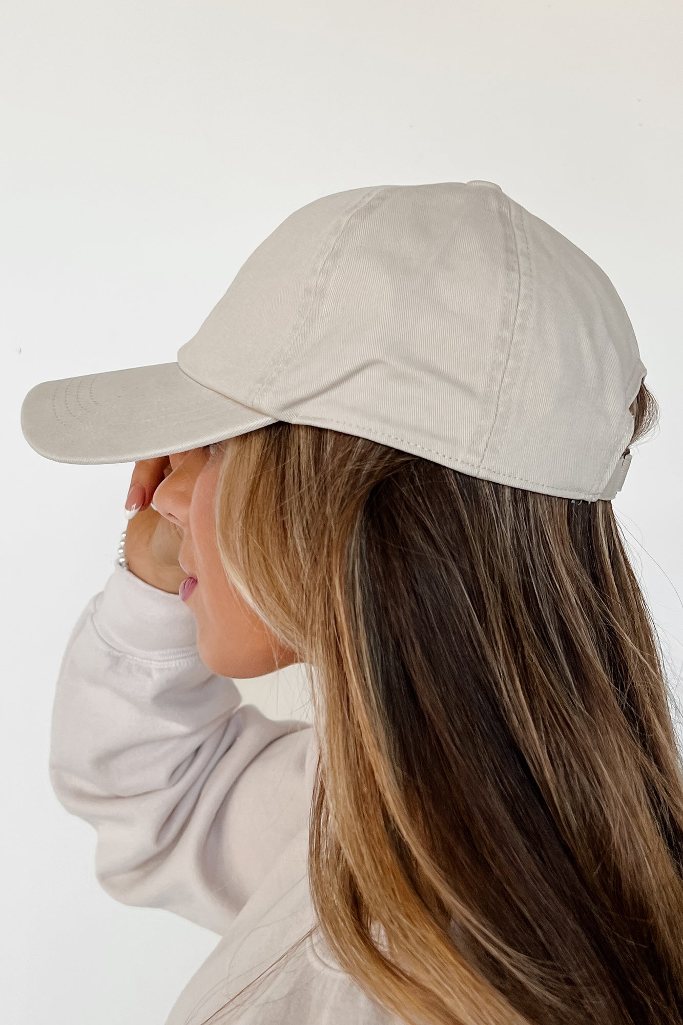 Consistently Casual Solid Baseball Cap (Stone) - NanaMacs