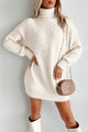 Seasoned Chicness Fuzzy Sweater Dress (Cream)