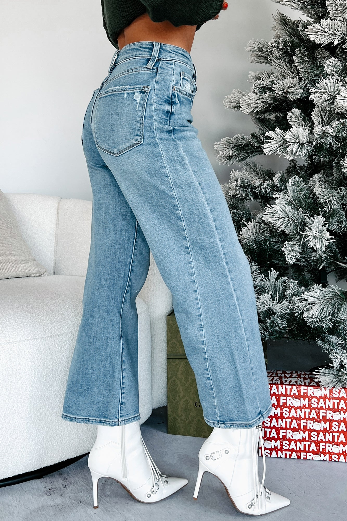 Brayden High Rise Wide Leg Baggy Vervet Jeans (Medium Light) - NanaMacs