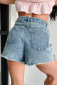 Avril High Rise Distressed Denim Shorts (Light Denim) - NanaMacs