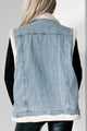 No Stopping Now Denim & Faux Fur Reversible Vest (Denim/Ivory) - NanaMacs