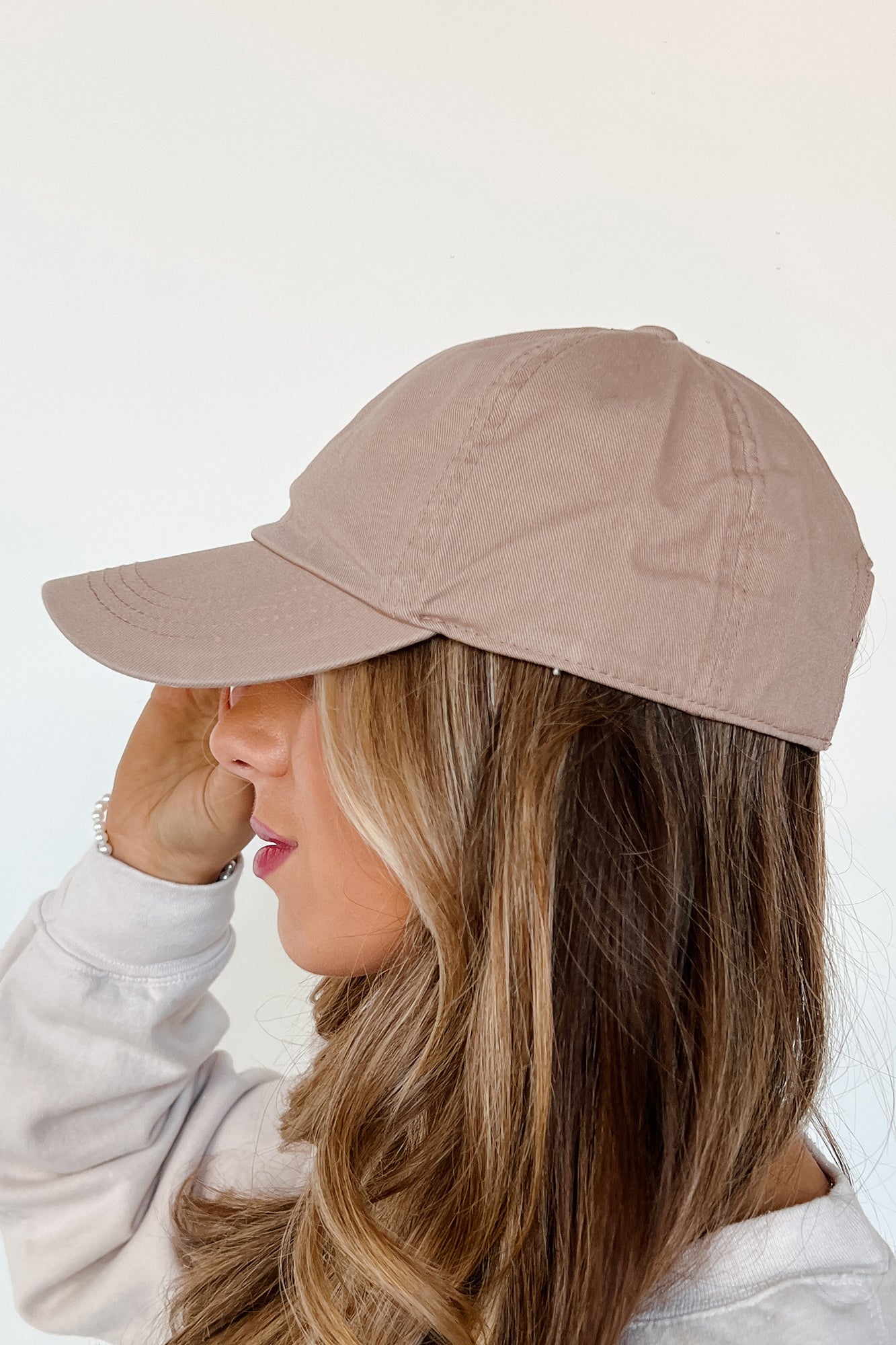 Consistently Casual Solid Baseball Cap (Taupe) - NanaMacs