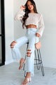 Monteray Summers Crochet Long Sleeve Top (Cream) - NanaMacs