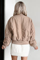 Cool Girl Energy Oversized Bomber Jacket (Beige)