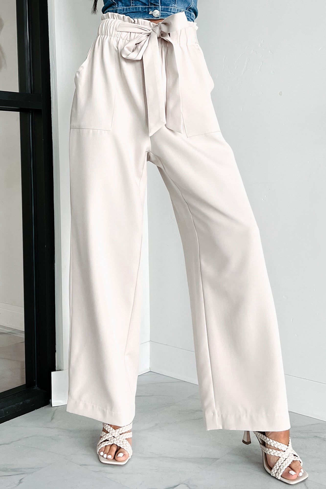 Confident Appeal Wide Leg Pants (Tan) - NanaMacs